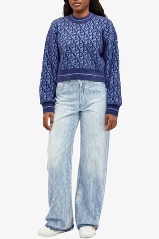 Pull en laine vierge - Bleu marine