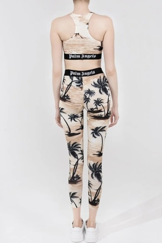 Legging taille haute - Beige et noir
