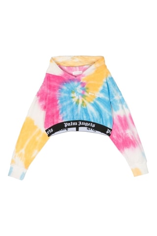 Sweat à capuche tie and dye - Jaune et blanc