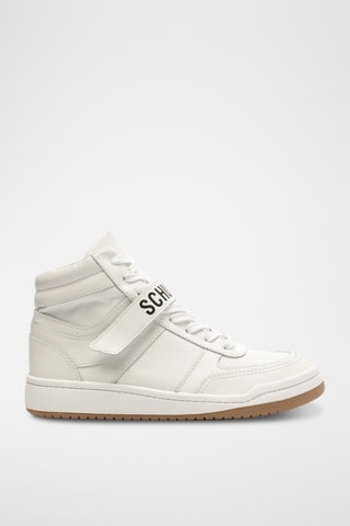 Zapatillas altas de piel - Blanco