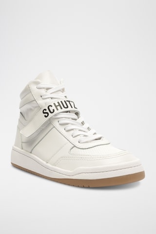 Zapatillas altas de piel - Blanco