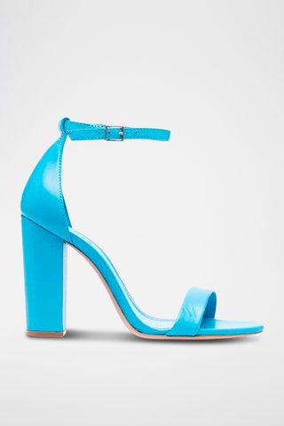 Sandalias de piel de tacón - Azul