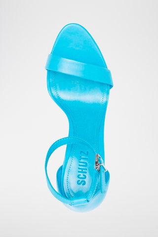 Sandalias de piel de tacón - Azul