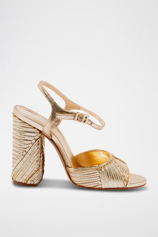 Sandalias de tacón - Dorado
