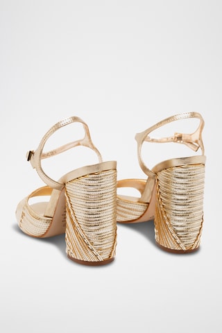 Sandalias de tacón - Dorado