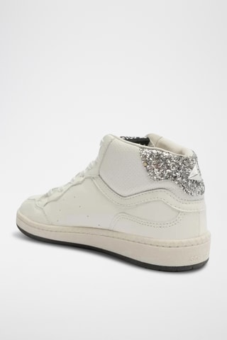 Zapatillas altas de piel - Blanco