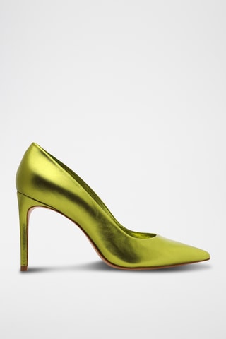 Zapatos de piel de tacón - Amarillo