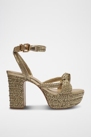 Sandalias de tacón - Dorado