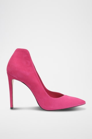 Zapatos de nobuk de tacón - Rosa