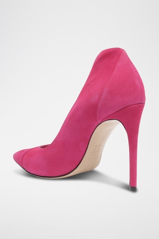 Zapatos de nobuk de tacón - Rosa