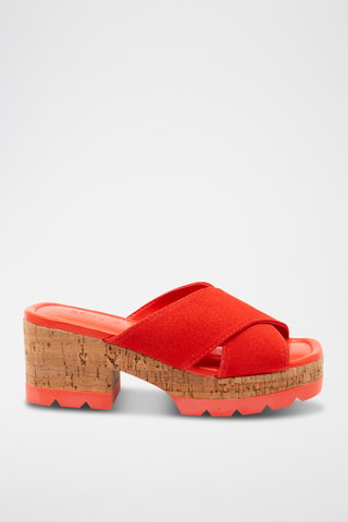 Sandalias de tacón - Rojo