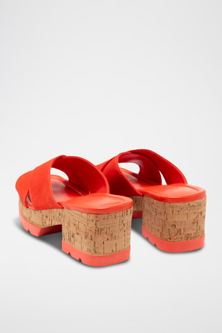 Sandalias de tacón - Rojo