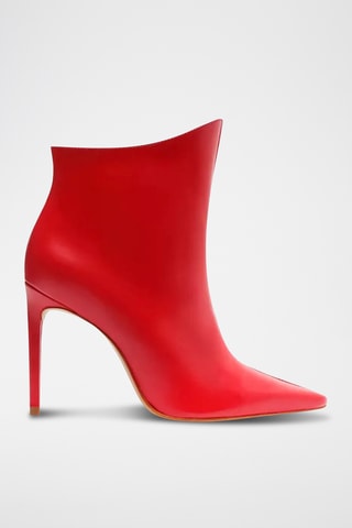 Botines de piel - Rojo