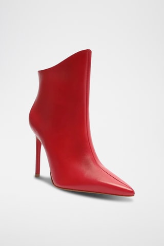 Botines de piel - Rojo