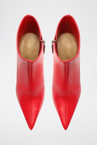 Botines de piel - Rojo