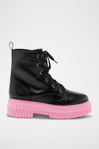 Botines de piel - Negro