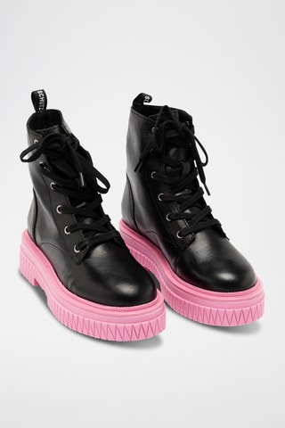 Botines de piel - Negro