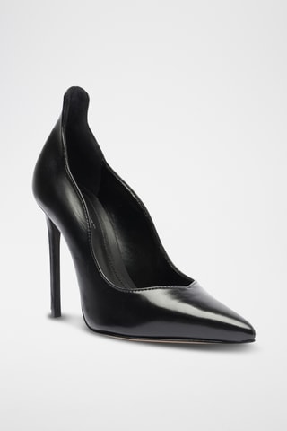 Zapatos de piel de tacón - Negro
