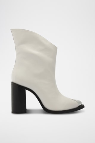 Botines de piel - Blanco