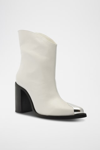 Botines de piel - Blanco