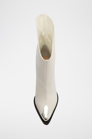 Botines de piel - Blanco