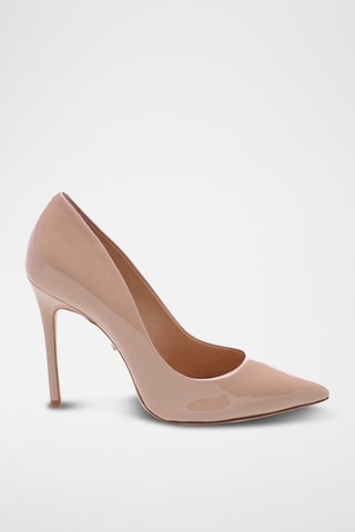 Zapatos de piel de tacón - Beige