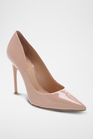 Zapatos de piel de tacón - Beige