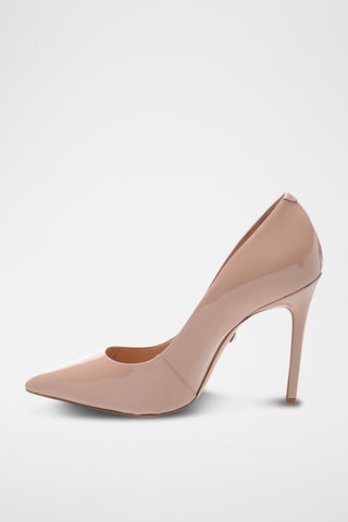 Zapatos de piel de tacón - Beige