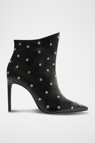 Botines de piel - Negro