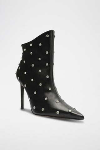 Botines de piel - Negro
