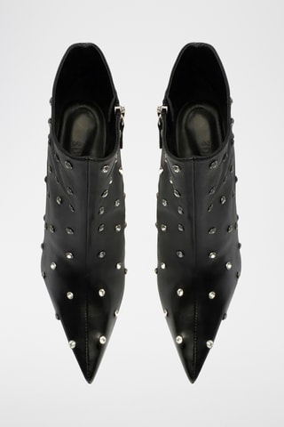 Botines de piel - Negro