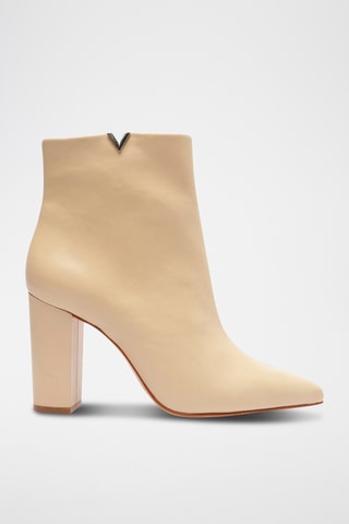 Botines de piel de tacón - Blanco