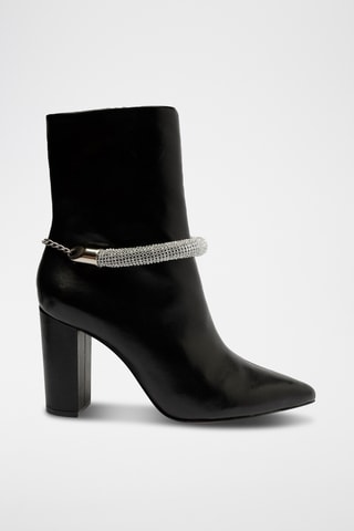 Botines de piel - Negro
