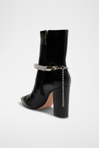 Botines de piel - Negro