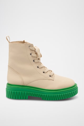 Botines de piel - Blanco