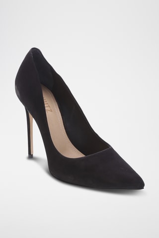 Zapatos de piel de tacón - Negro