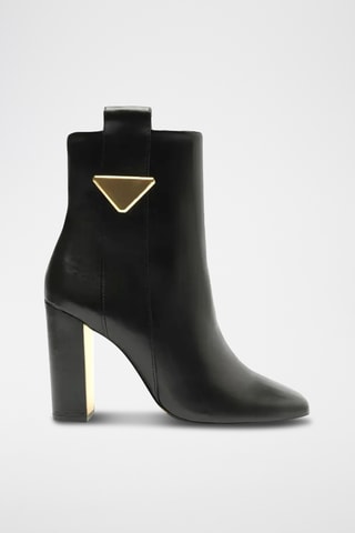 Botines de piel - Negro