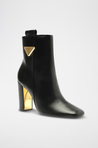 Botines de piel - Negro