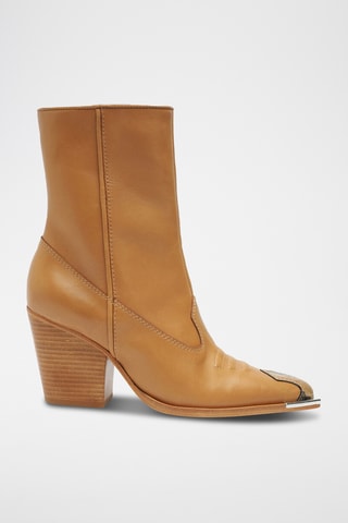 Botines de piel - Marrón