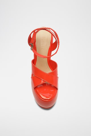 Sandalias con plataforma - Rojo