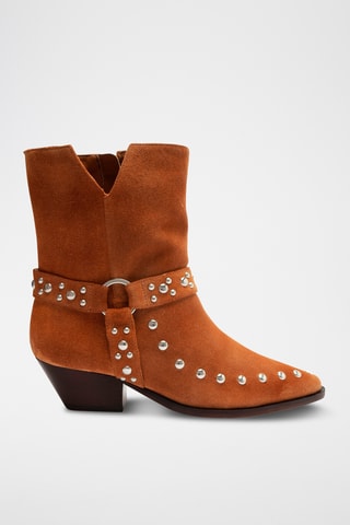 Botas de piel - Marrón