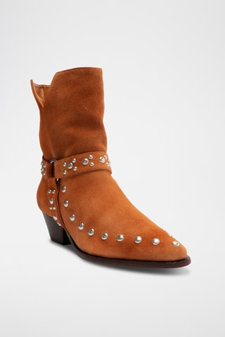 Botas de piel - Marrón