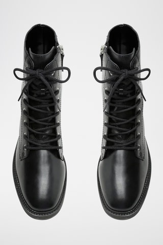 Botines de piel - Negro