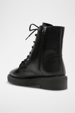 Botines de piel - Negro