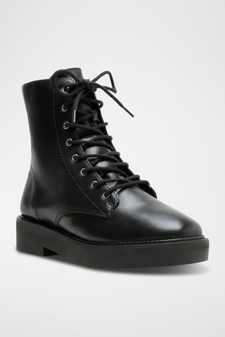 Botines de piel - Negro