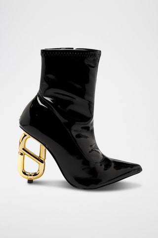 Botines de piel - Negro