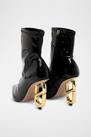 Botines de piel - Negro