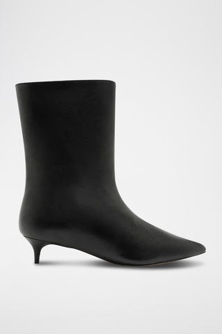 Botines de piel - Negro