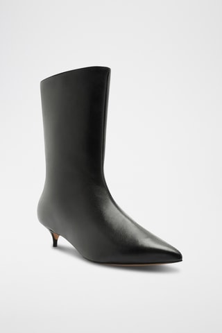 Botines de piel - Negro