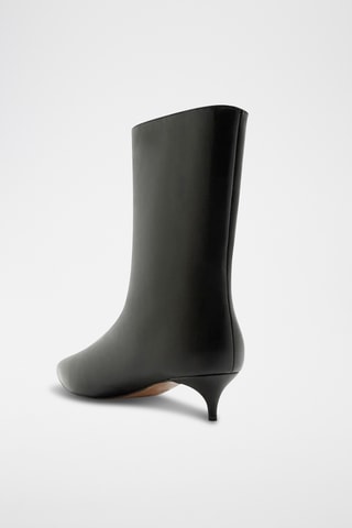 Botines de piel - Negro